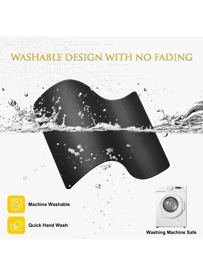 ChicAbode 3 حزمة الراحة الألعاب ماوس باد, غير انزلاق مطاط ماوس باد للمكتب, الكمبيوتر المحمول الكمبيوتر المحمول ماوس باد, غسالة السائبة ماوس باد للمنزل, مكتب, 10.2x8.3x0.16 بوصة, أسود - Image 5